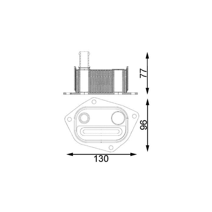 Alyvos aušintuvas, variklio alyva MAHLE CLC 198 000S