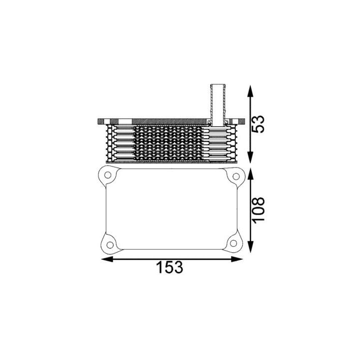 Alyvos aušintuvas, variklio alyva MAHLE CLC 201 000S