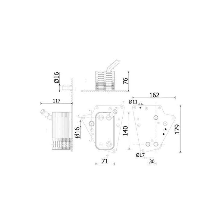 Alyvos aušintuvas, variklio alyva MAHLE CLC 274 000S