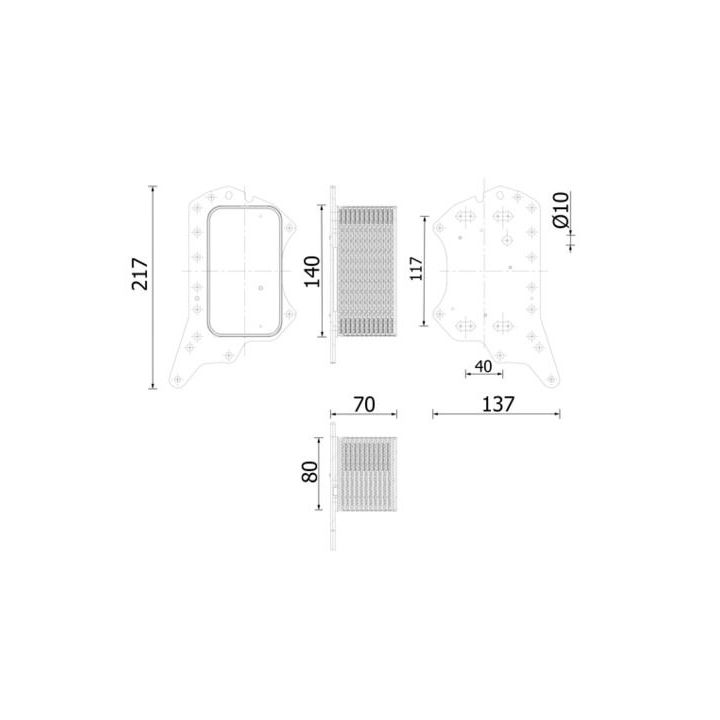Alyvos aušintuvas, variklio alyva MAHLE CLC 275 000S