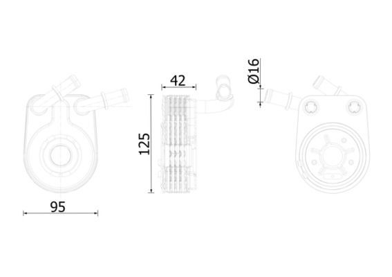Alyvos aušintuvas, variklio alyva MAHLE CLC 280 000S