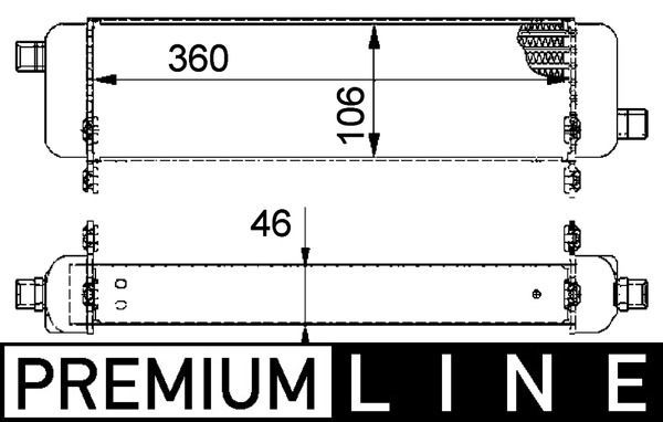 Alyvos aušintuvas, variklio alyva MAHLE CLC 42 000P