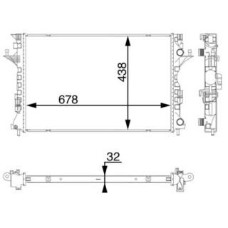 Radiatorius, variklio aušinimas MAHLE CR 1061 000S
