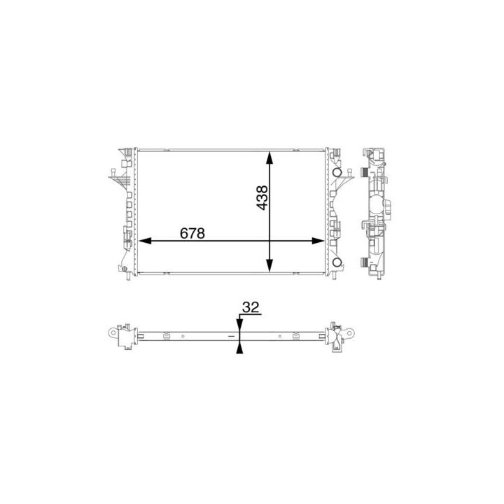 Radiatorius, variklio aušinimas MAHLE CR 1061 000S
