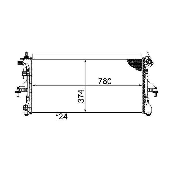 Radiatorius, variklio aušinimas MAHLE CR 1068 000P