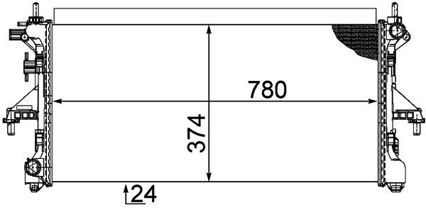 Radiatorius, variklio aušinimas MAHLE CR 1068 000P