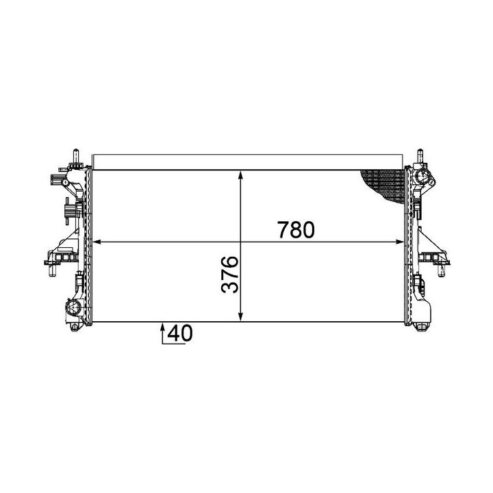 Radiatorius, variklio aušinimas MAHLE CR 1069 000P