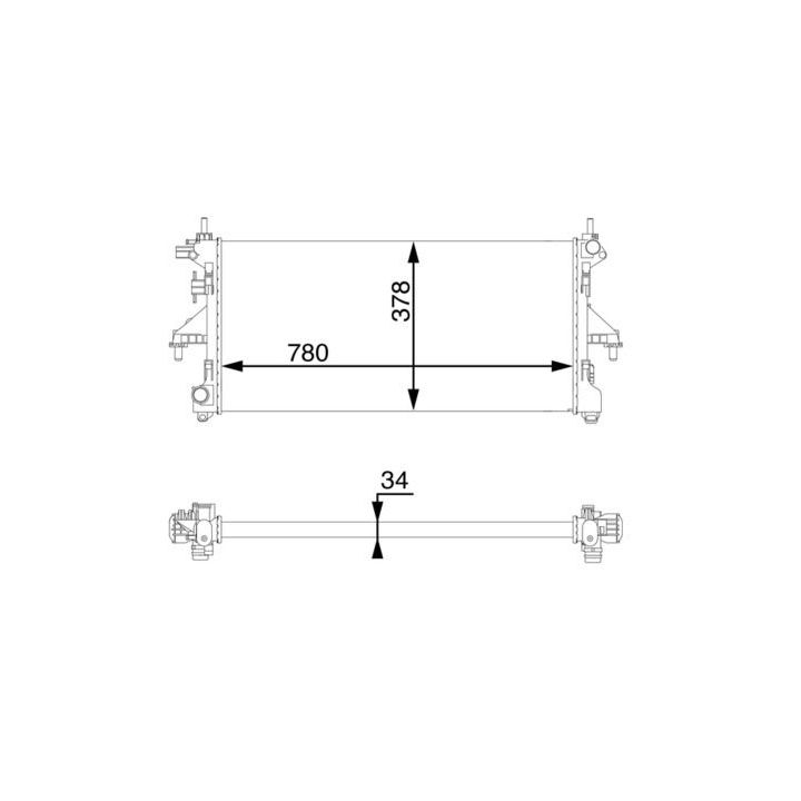 Radiatorius, variklio aušinimas MAHLE CR 1069 000S