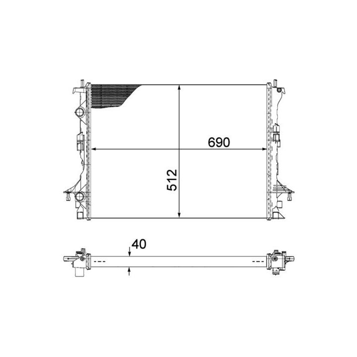 Radiatorius, variklio aušinimas MAHLE CR 1092 000P