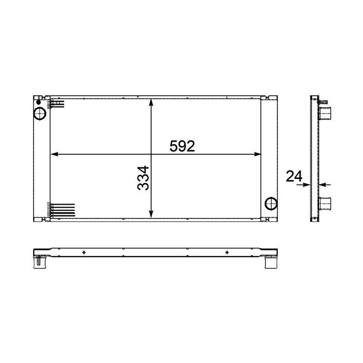 Radiatorius, variklio aušinimas MAHLE CR 1095 000P