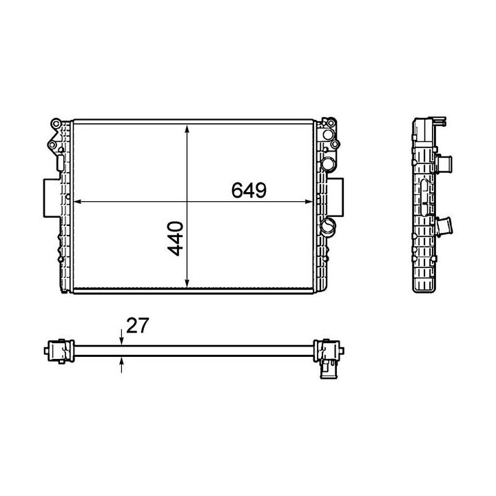 Radiatorius, variklio aušinimas MAHLE CR 1106 000P