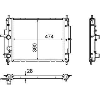 Radiatorius, variklio aušinimas MAHLE CR 1107 000P