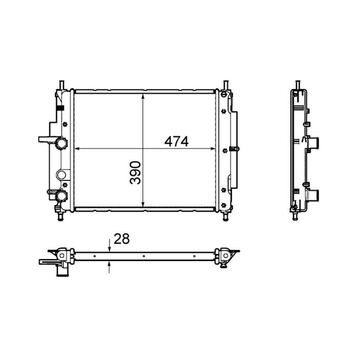Radiatorius, variklio aušinimas MAHLE CR 1107 000P