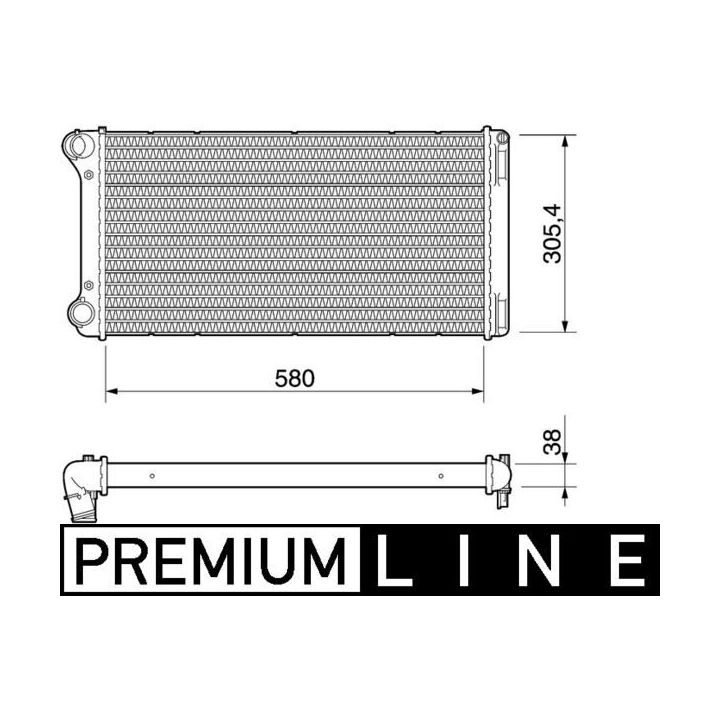Radiatorius, variklio aušinimas MAHLE CR 1109 000P