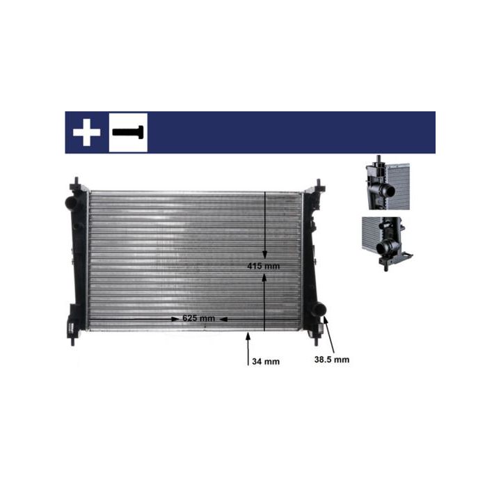 Radiatorius, variklio aušinimas MAHLE CR 1112 000S