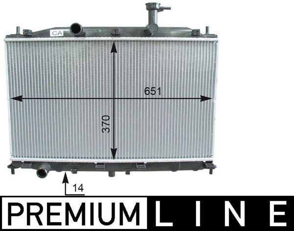 Radiatorius, variklio aušinimas MAHLE CR 1119 000P