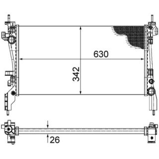 Radiatorius, variklio aušinimas MAHLE CR 1120 000S