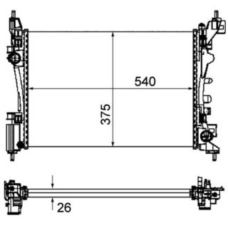 Radiatorius, variklio aušinimas MAHLE CR 1121 000P