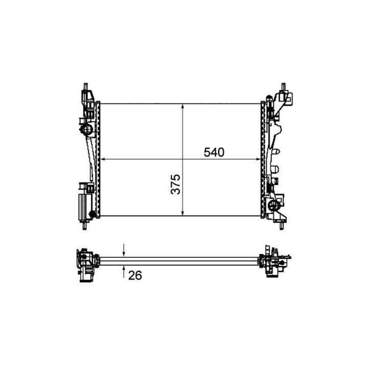 Radiatorius, variklio aušinimas MAHLE CR 1121 000P