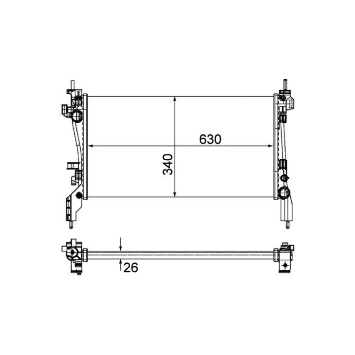 Radiatorius, variklio aušinimas MAHLE CR 1122 000P