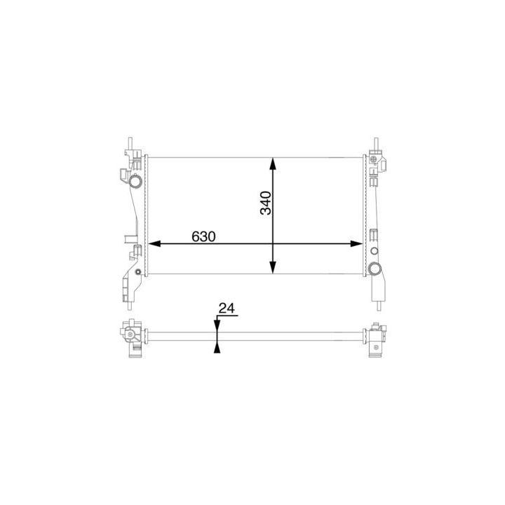 Radiatorius, variklio aušinimas MAHLE CR 1122 000S