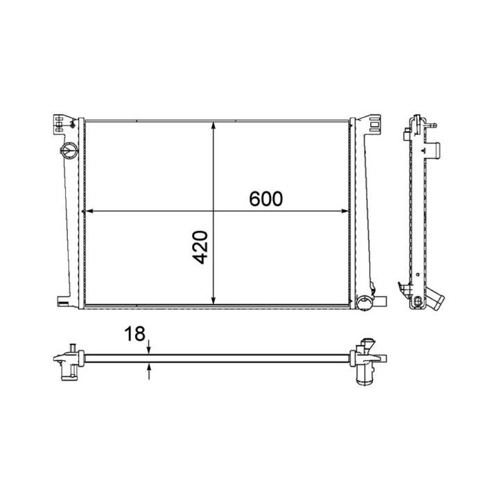 Radiatorius, variklio aušinimas MAHLE CR 1123 000P
