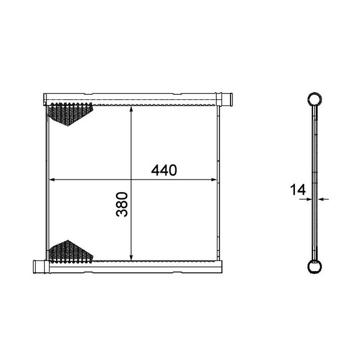 Radiatorius, variklio aušinimas MAHLE CR 1124 000P