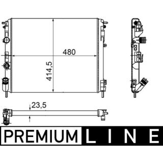 Radiatorius, variklio aušinimas MAHLE CR 1145 000P