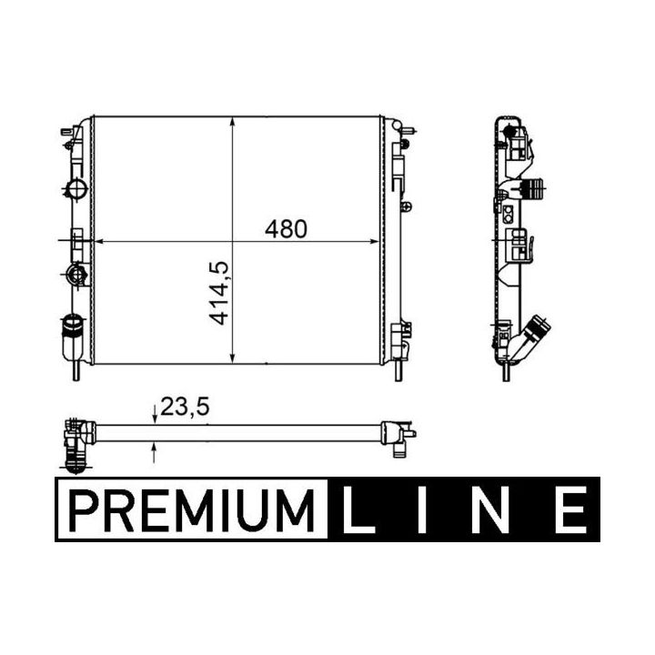 Radiatorius, variklio aušinimas MAHLE CR 1145 000P