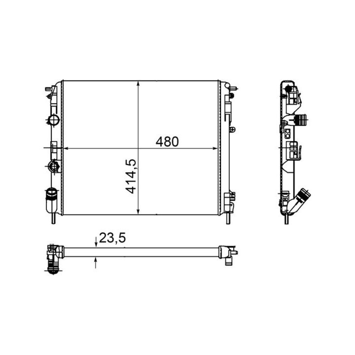 Radiatorius, variklio aušinimas MAHLE CR 1145 000P