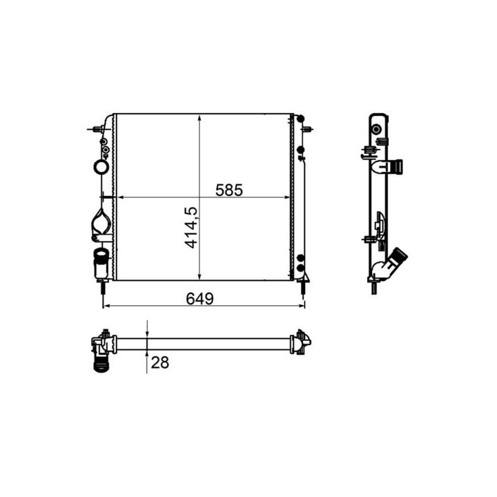 Radiatorius, variklio aušinimas MAHLE CR 1146 000P