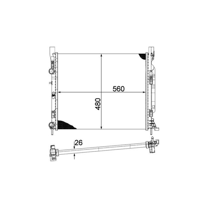 Radiatorius, variklio aušinimas MAHLE CR 1155 000P