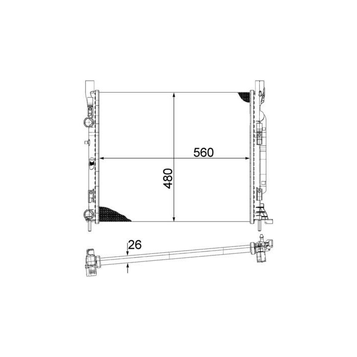 Radiatorius, variklio aušinimas MAHLE CR 1155 000S