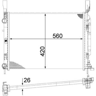 Radiatorius, variklio aušinimas MAHLE CR 1156 000S