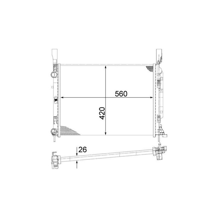 Radiatorius, variklio aušinimas MAHLE CR 1156 000S