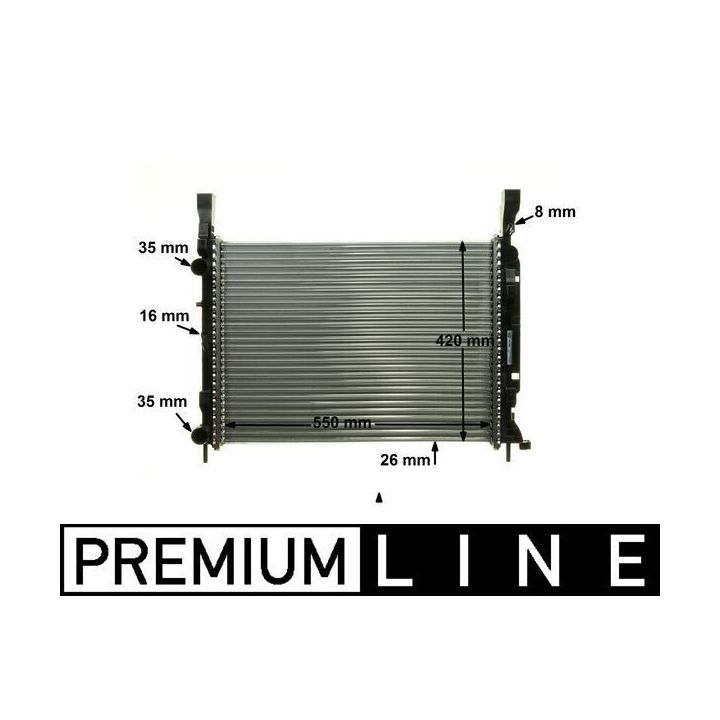 Radiatorius, variklio aušinimas MAHLE CR 1157 000P