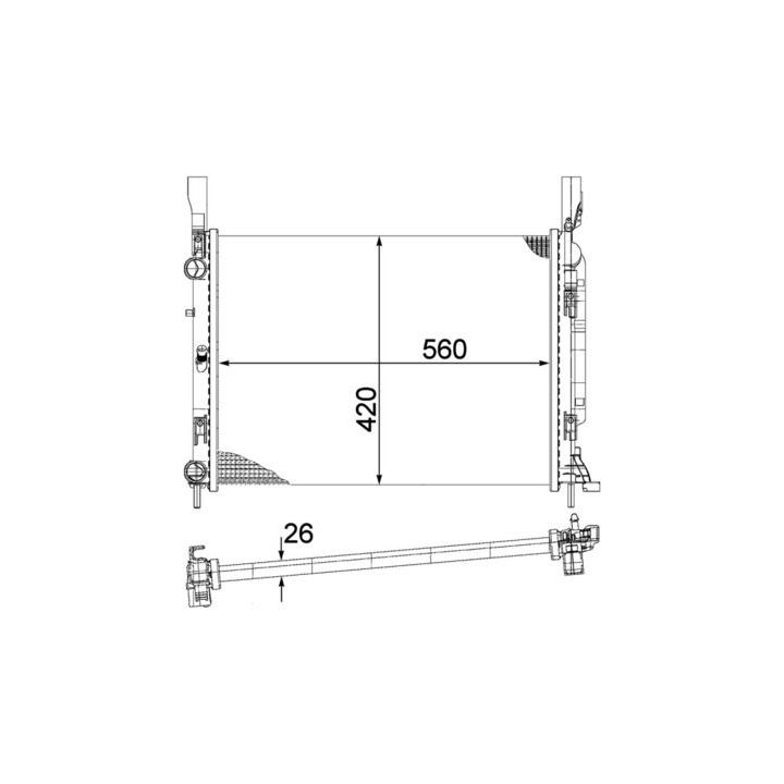 Radiatorius, variklio aušinimas MAHLE CR 1157 000P