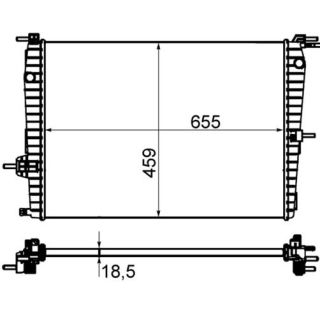 Radiatorius, variklio aušinimas MAHLE CR 1197 000P