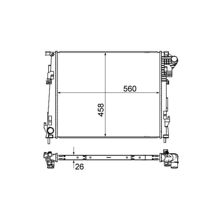 Radiatorius, variklio aušinimas MAHLE CR 1237 000S