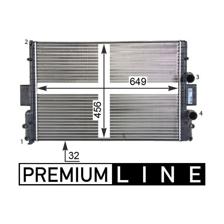 Radiatorius, variklio aušinimas MAHLE CR 1254 000P