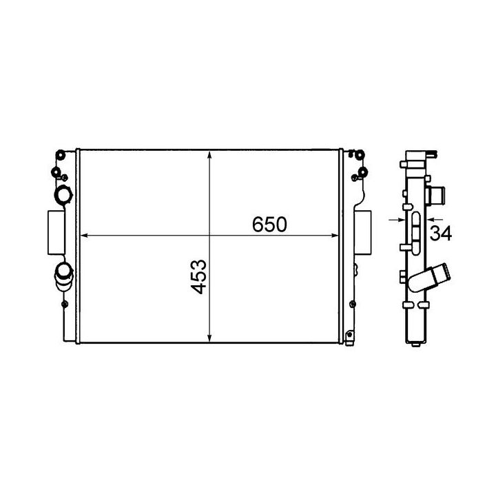 Radiatorius, variklio aušinimas MAHLE CR 1254 001S