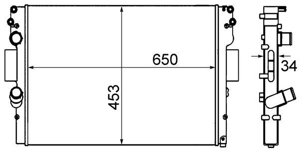 Radiatorius, variklio aušinimas MAHLE CR 1254 001S