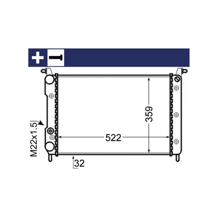 Radiatorius, variklio aušinimas MAHLE CR 130 000S