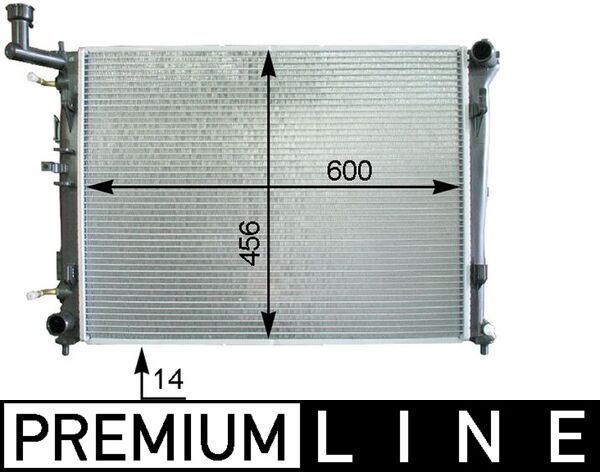 Radiatorius, variklio aušinimas MAHLE CR 1337 000P