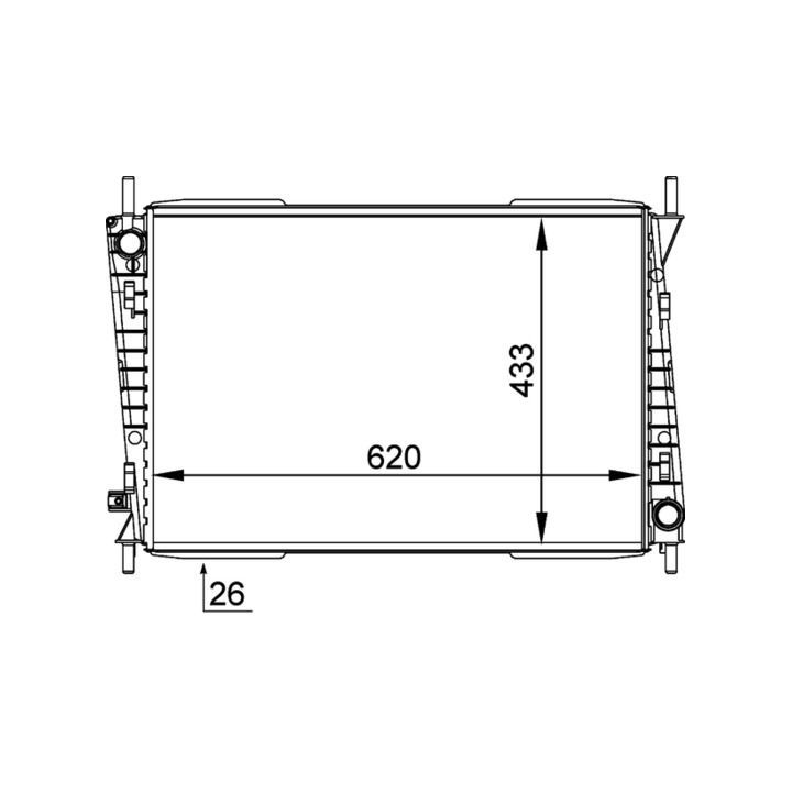 Radiatorius, variklio aušinimas MAHLE CR 1348 000P