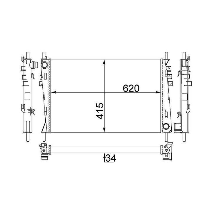 Radiatorius, variklio aušinimas MAHLE CR 1348 000S