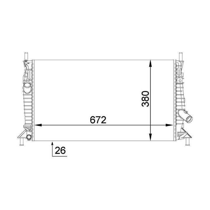 Radiatorius, variklio aušinimas MAHLE CR 1351 000P