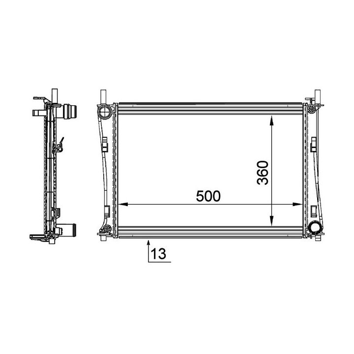 Radiatorius, variklio aušinimas MAHLE CR 1355 000P