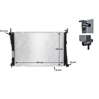 Radiatorius, variklio aušinimas MAHLE CR 1355 000S