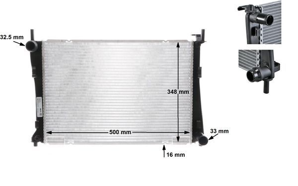 Radiatorius, variklio aušinimas MAHLE CR 1355 000S